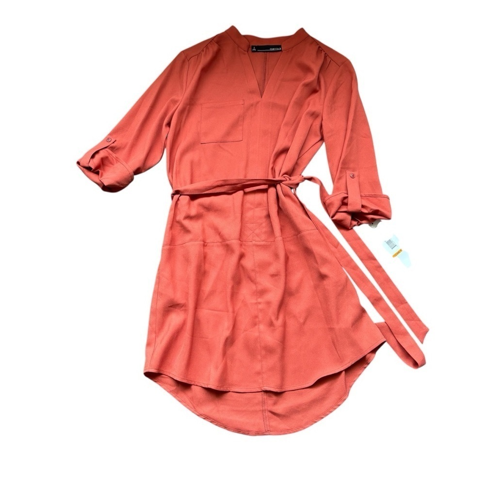 NWT Chetta B Orange Tie Waist Dress Size Small